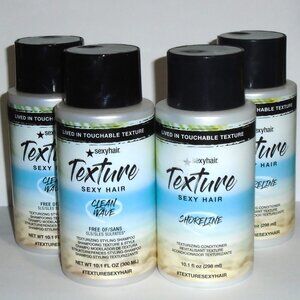 SexyHair Texture Shampoo & Conditioner 4 Bottles (2 Each) 10.1oz Sexy Hair